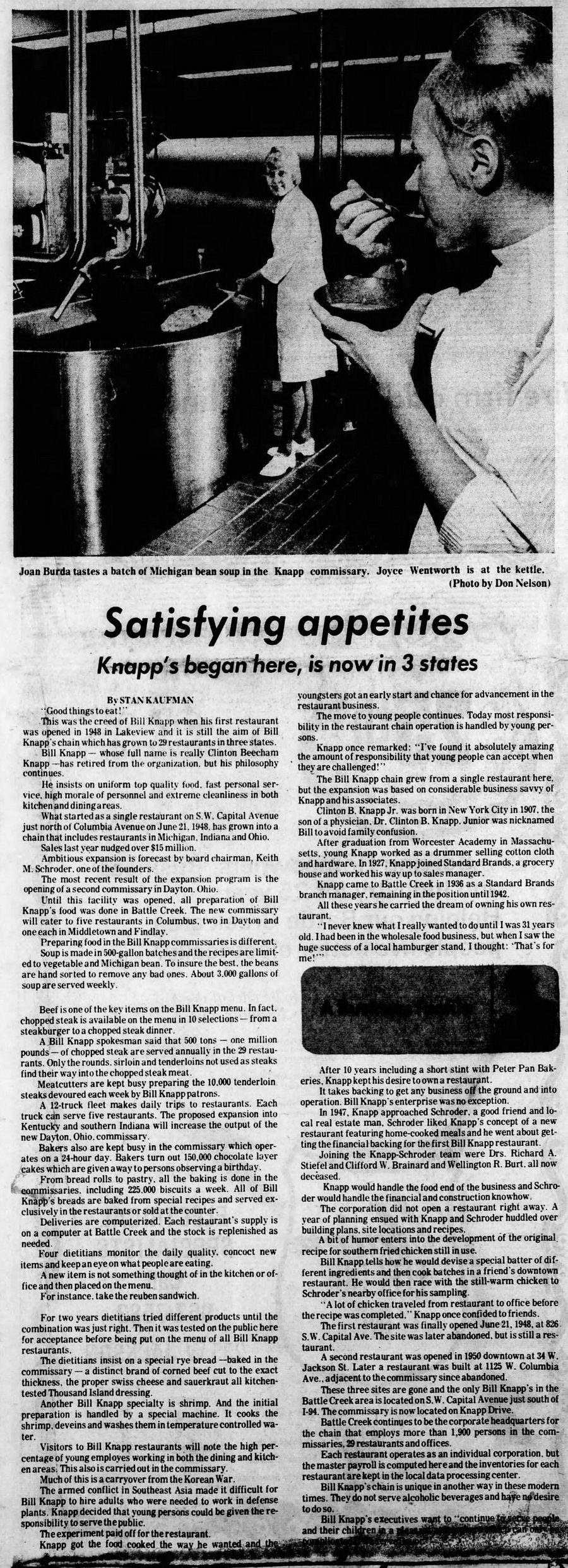 Bill Knapps - Feb 18 1973 Article